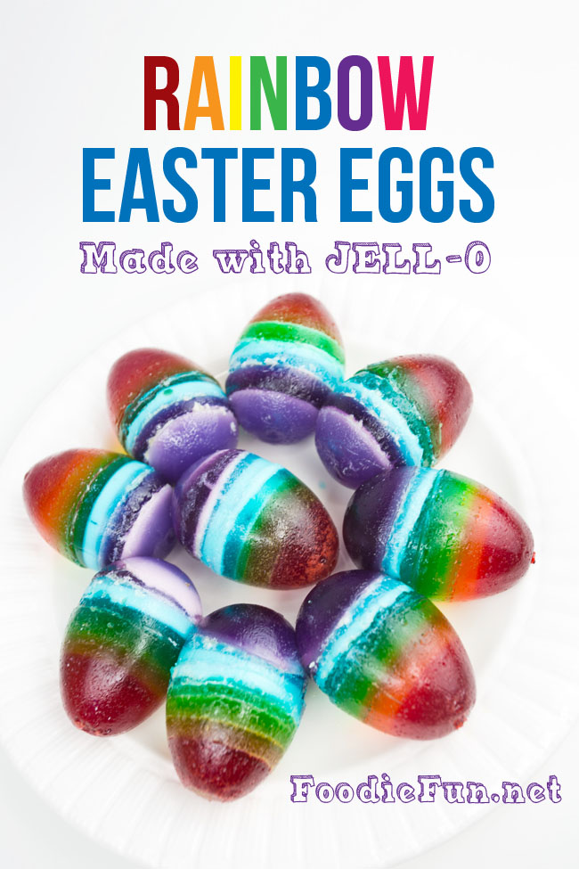 Rainbow JELL-O Easter Eggs