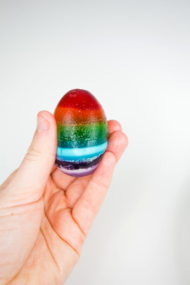 Rainbow JELL-O Easter Eggs