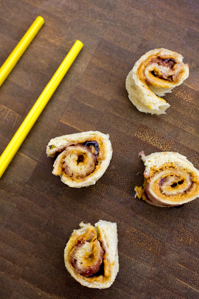 Peanut Butter and Jelly Sushi for Kids