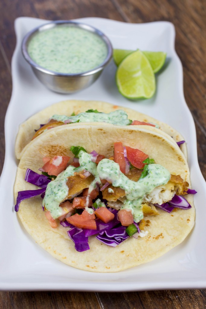 Fish Tacos with Creamy Jalapeno Sauce-6